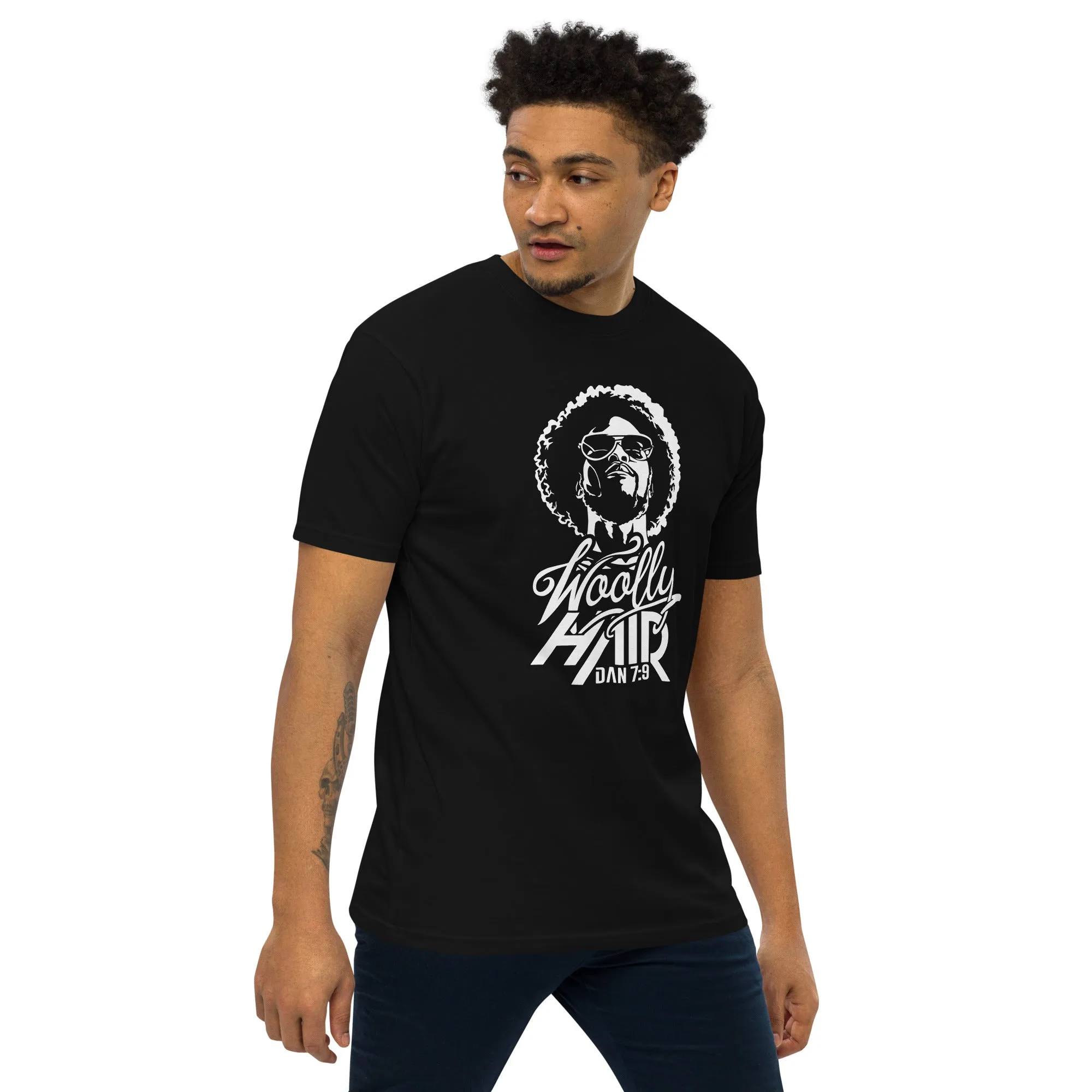 Men’s premium heavyweight Natural Woolly Man tee