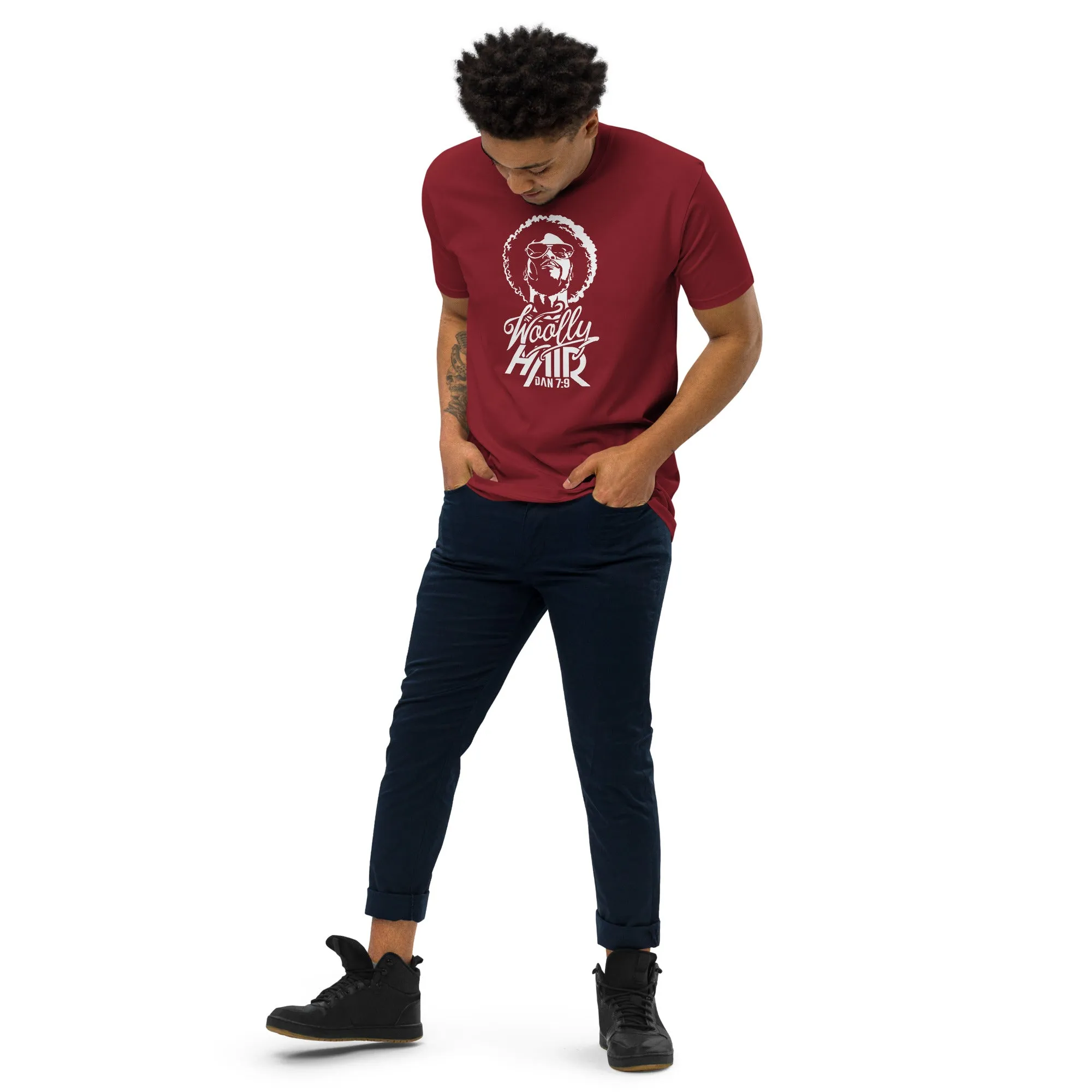 Men’s premium heavyweight Natural Woolly Man tee
