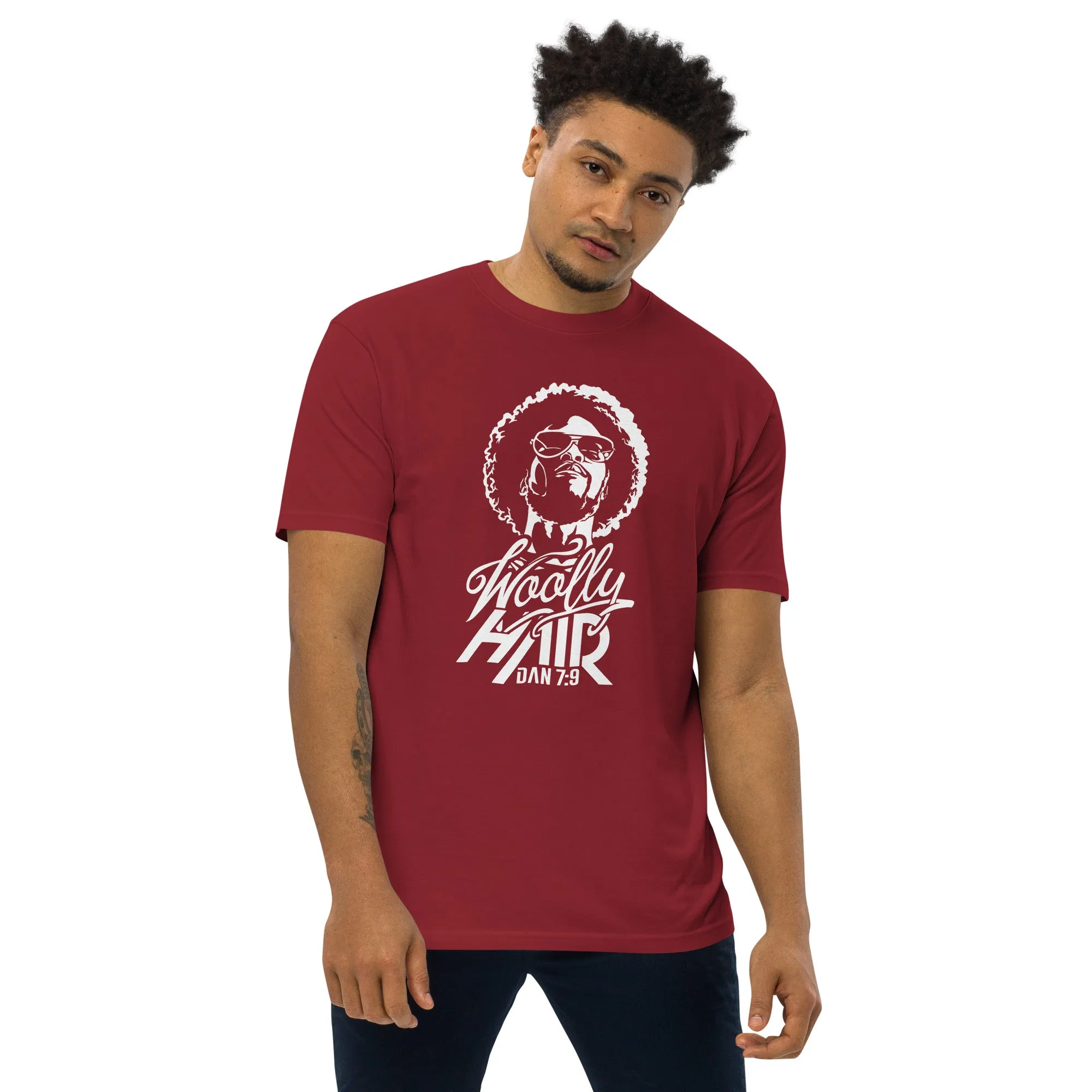 Men’s premium heavyweight Natural Woolly Man tee