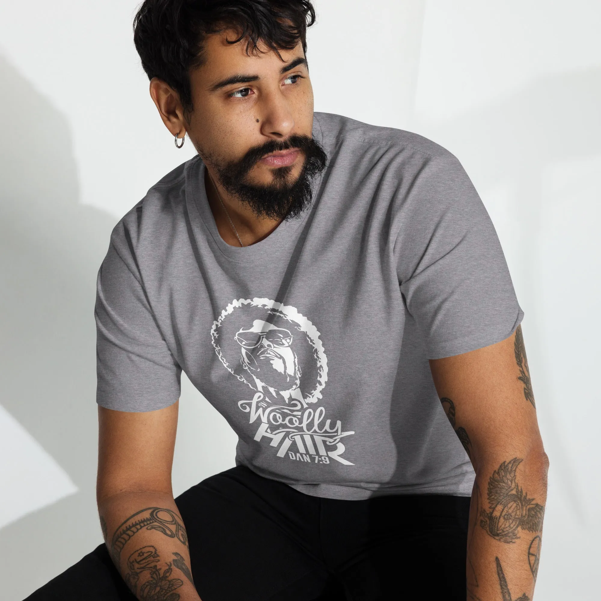 Men’s premium heavyweight Natural Woolly Man tee