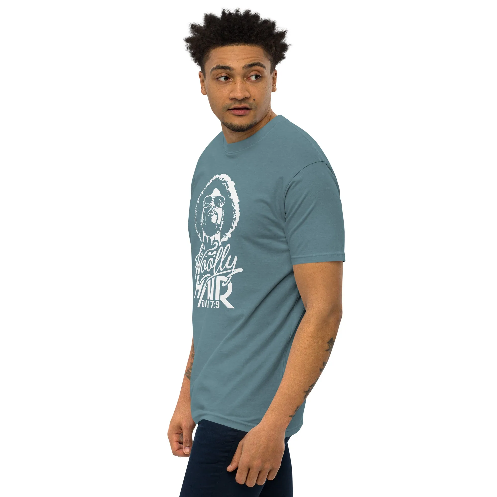 Men’s premium heavyweight Natural Woolly Man tee