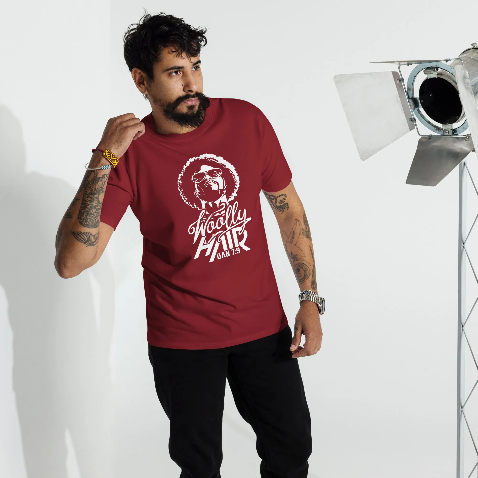 Men’s premium heavyweight Natural Woolly Man tee