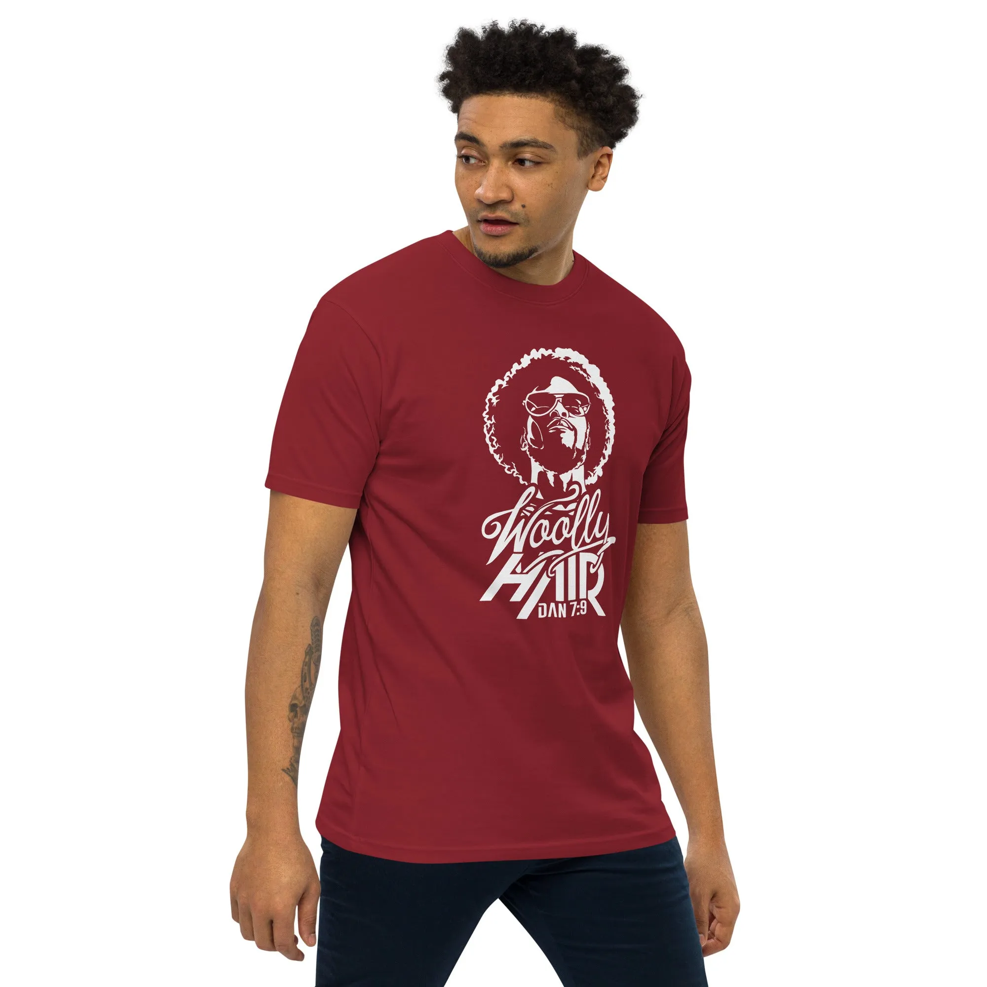 Men’s premium heavyweight Natural Woolly Man tee