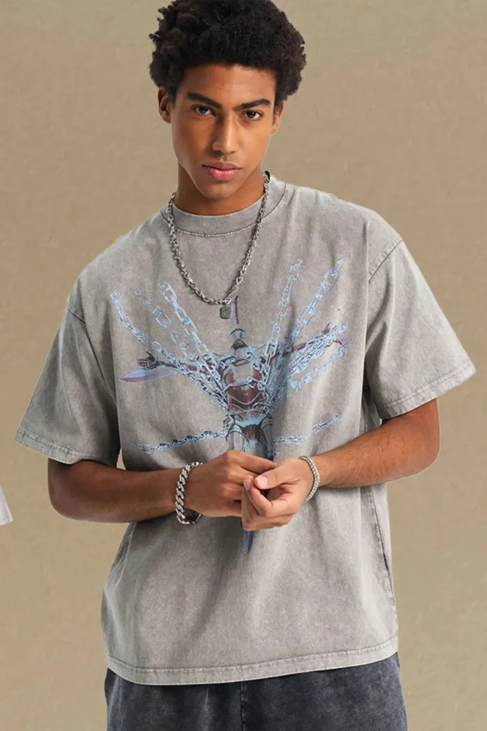Men's Round Neck Graphic T-Shirt