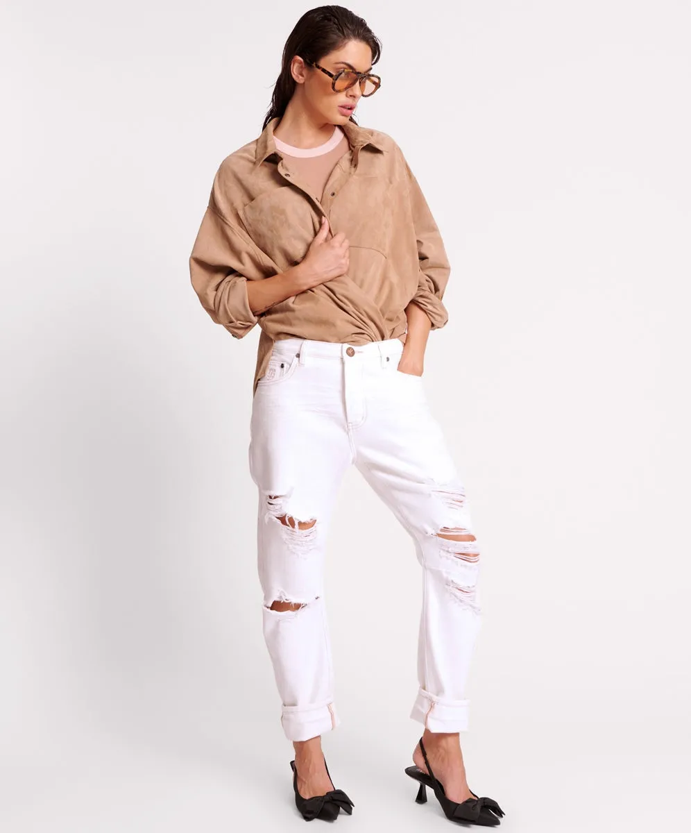 Messed Up Saints Boyfriend Jeans - Pearl A FURTHER 15% OFF AUTOMATICALLY APPLIED AT CHECKOUT