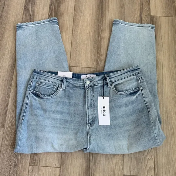 Mica Denim Super High Tapered Crop Jeans NWT Size 18W