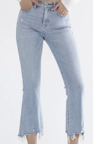 Mica-high waist crop jeans (light wash)