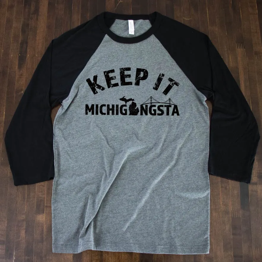 Michigangsta 3/4 Baseball Tee