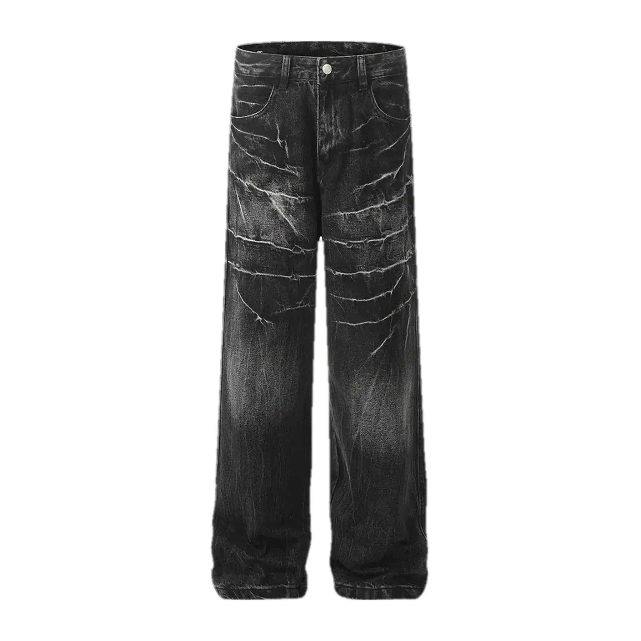 Mid rise faded jeans for men