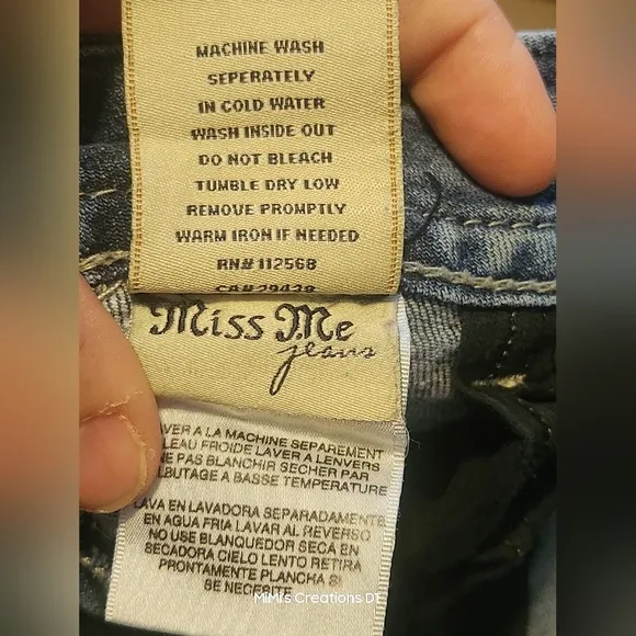 Miss Me Light Wash 5 Pocket Boot Cut Jeans with Hardware Size 29