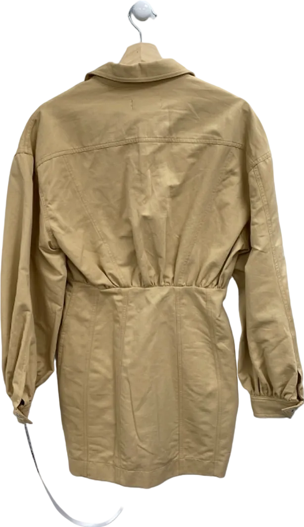 Mistress Rocks Beige Give a Cinch Dress UK S