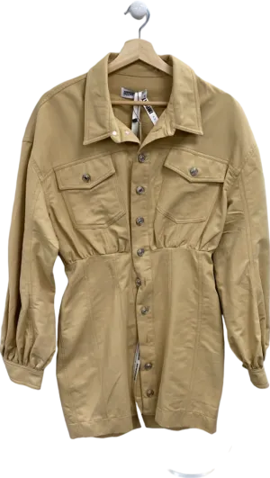 Mistress Rocks Beige Give a Cinch Dress UK S
