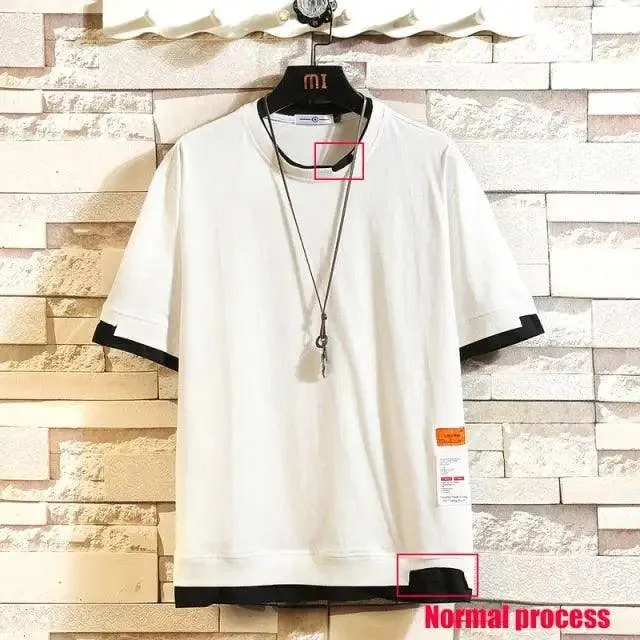 Modern Summer Short Sleeves New Fashion White T-shirt Streetwear One Piece Cool Hip Hop Rock Punk Men Top Tees T-shirt Clothes Men's Green Top Half Sleeve T-Shirt Men's Summer Short Sleeve Loose Casual Clothes