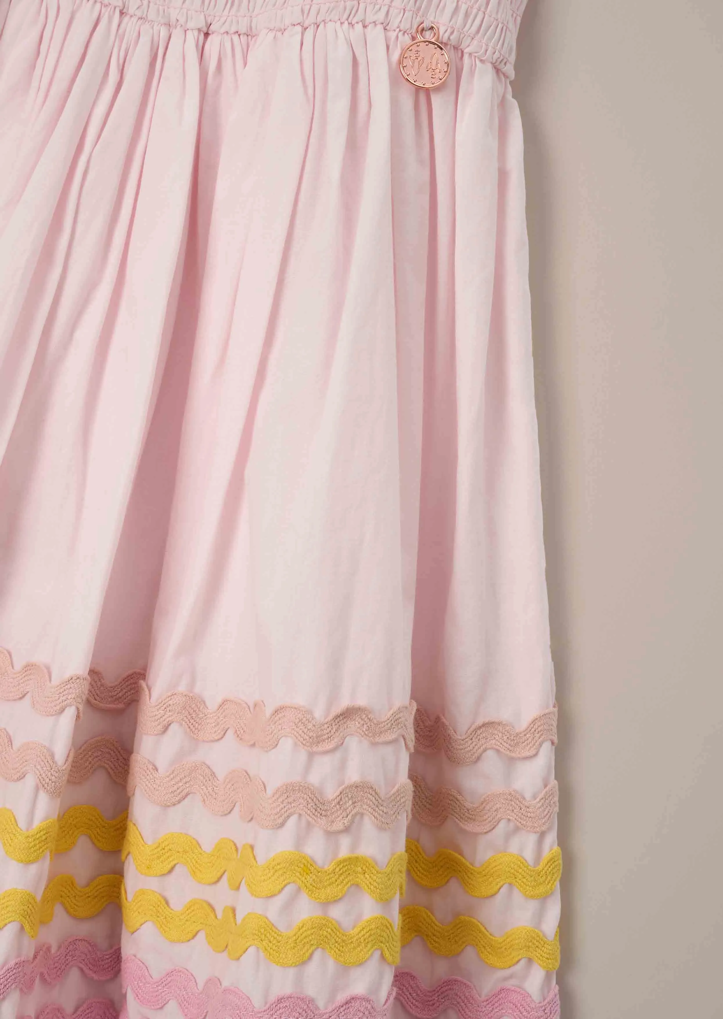 Monique Pink Ric Rac Midi Dress