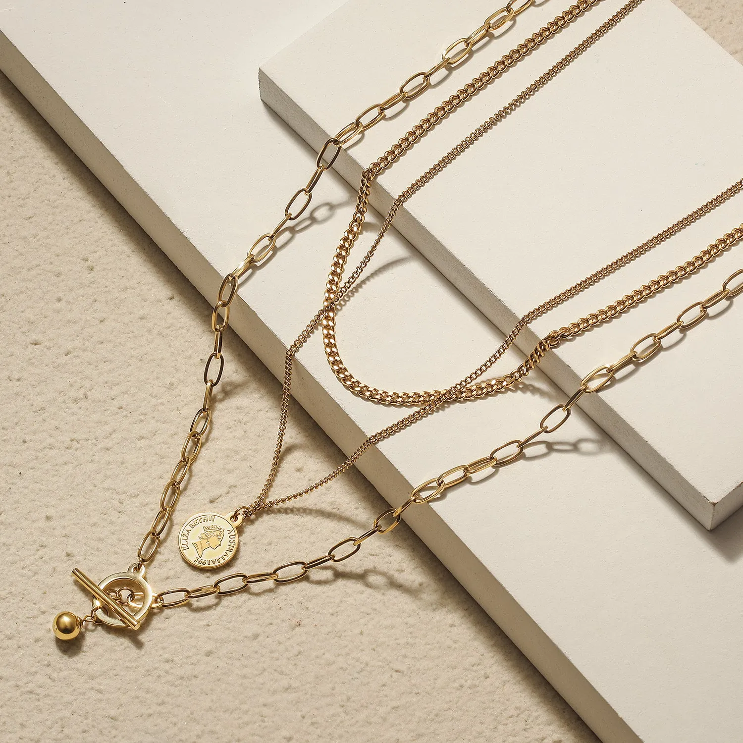 Multi-layered Elizabeth Coin Necklace