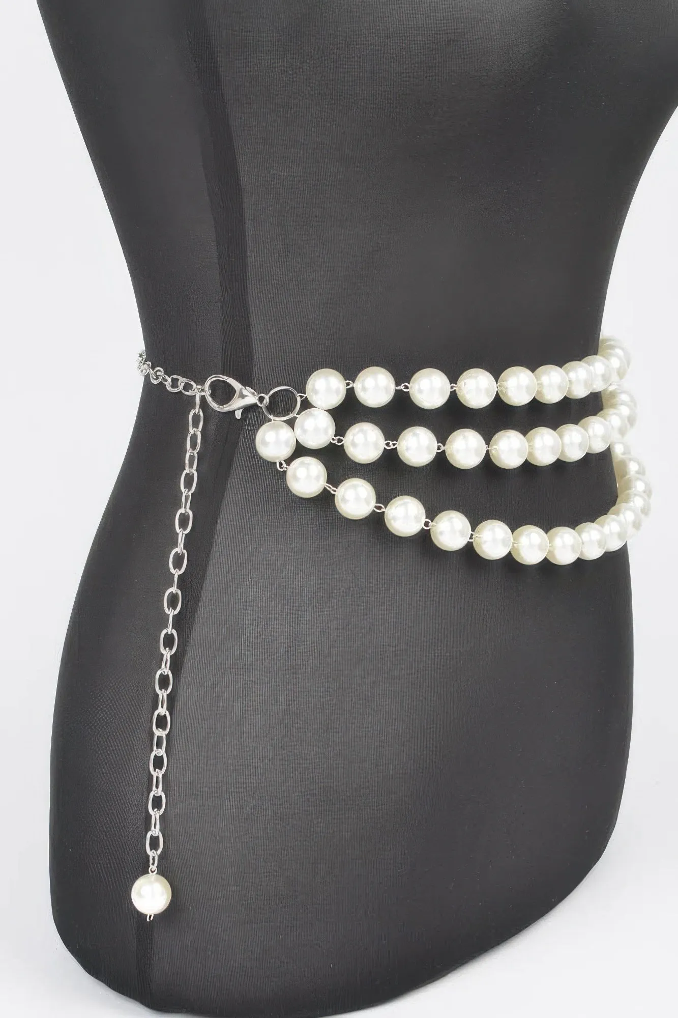 Multi Layered Pearl Chain Belt