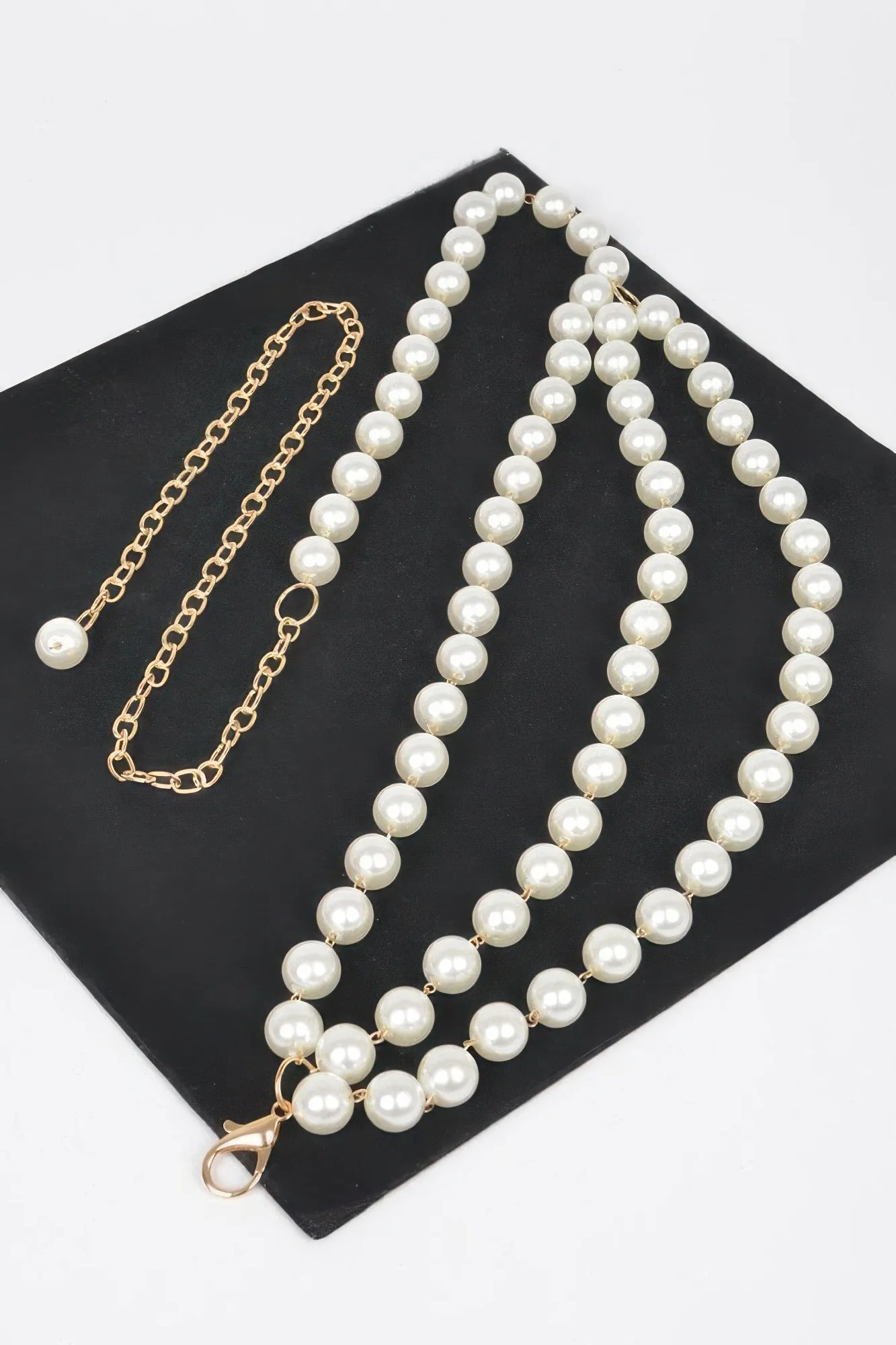 Multi Layered Pearl Chain Belt