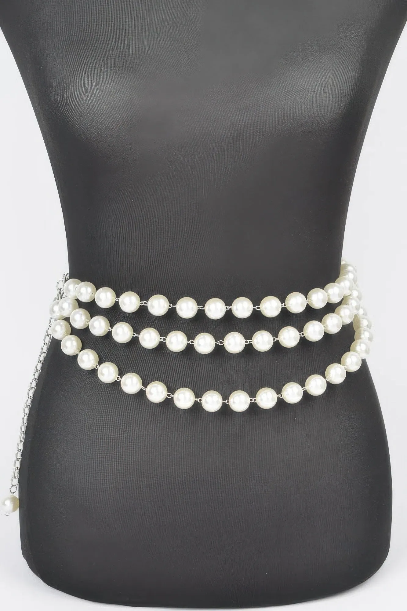 Multi Layered Pearl Chain Belt