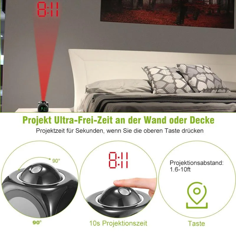 multifunktionale LCD-Uhr