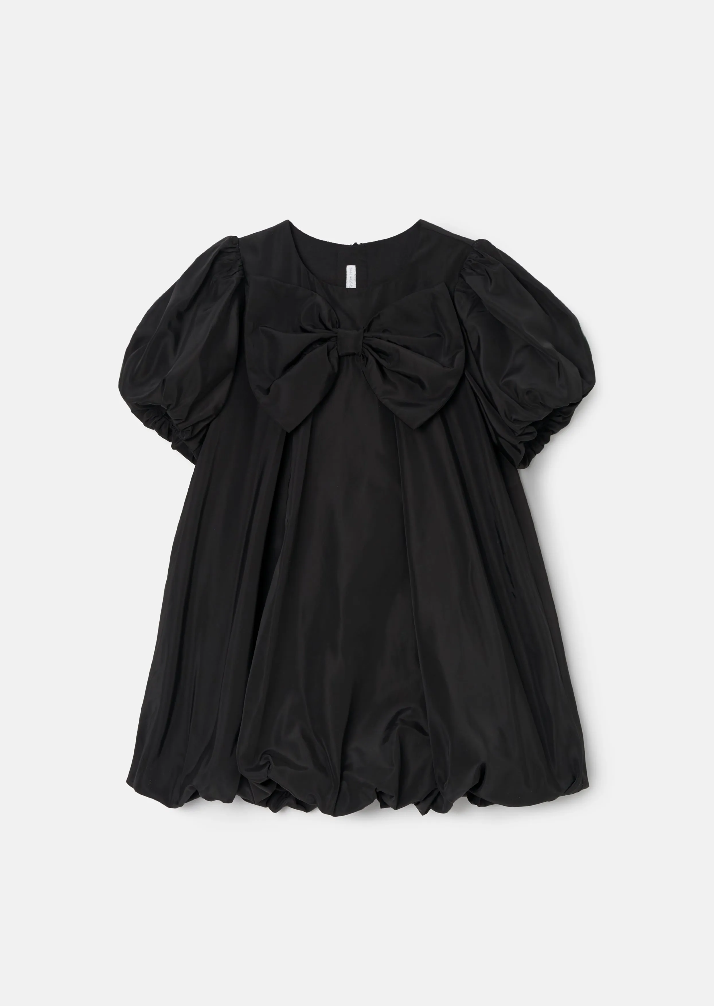 Nadia Black Bubble Hem Bow Dress