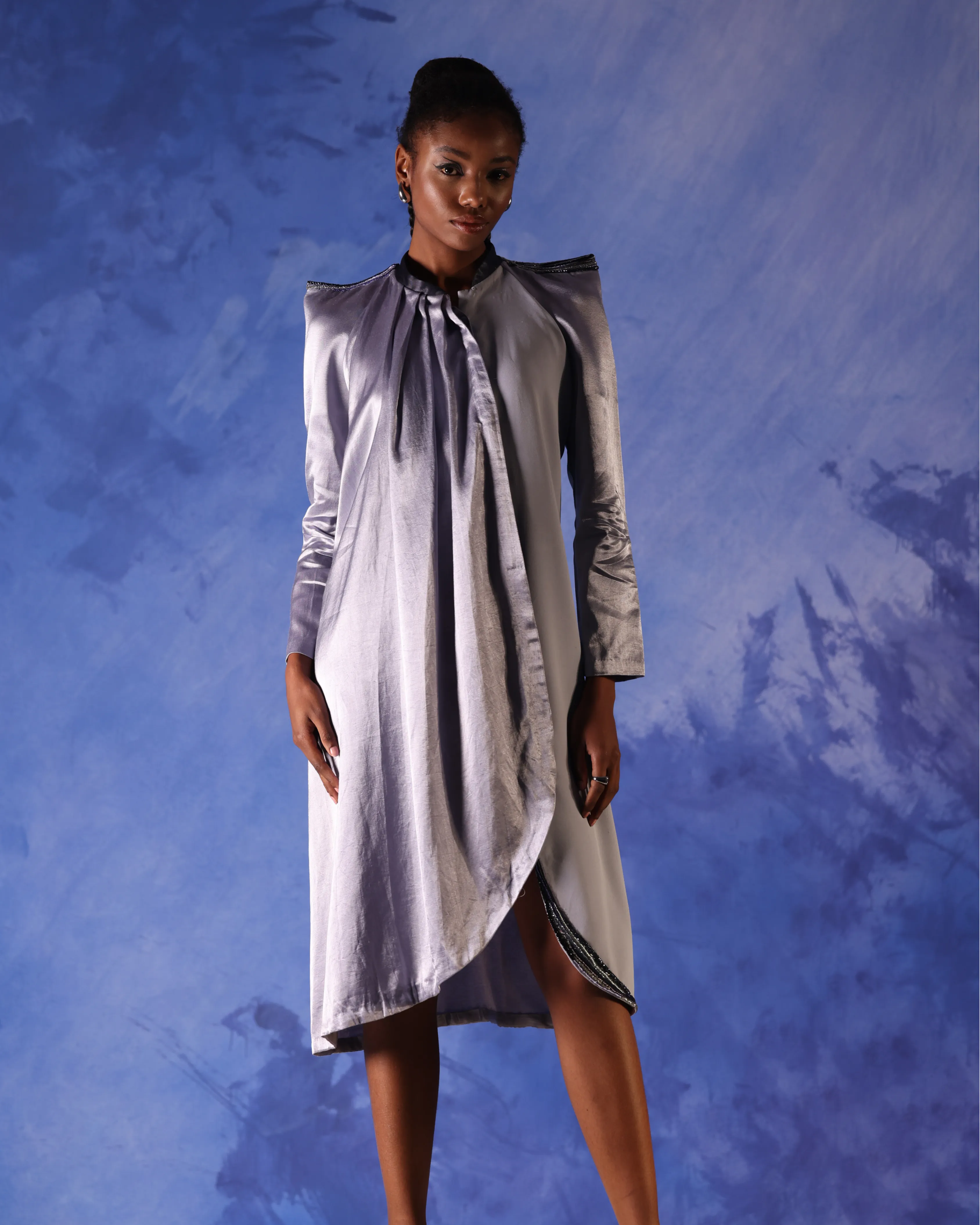 Nafisa Padded Shoulder Dress
