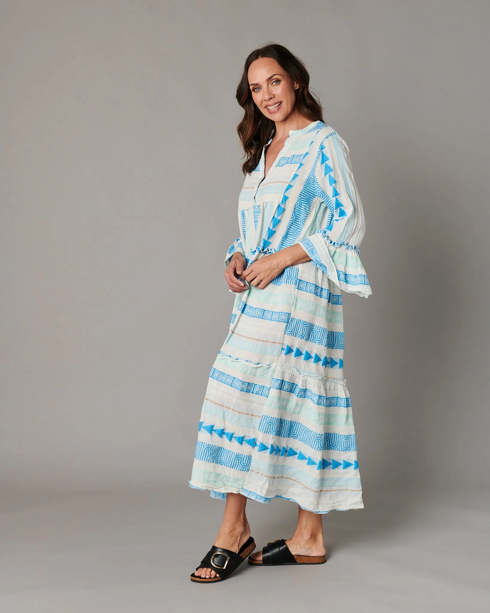 Neon Aztec Maxi Dress