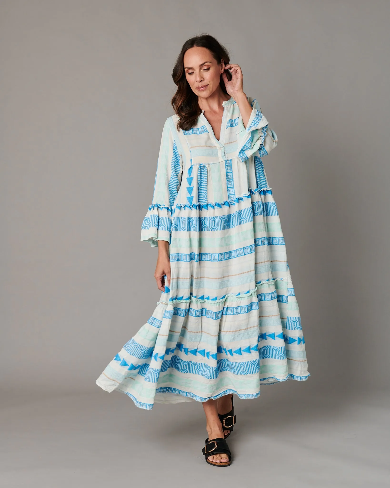 Neon Aztec Maxi Dress