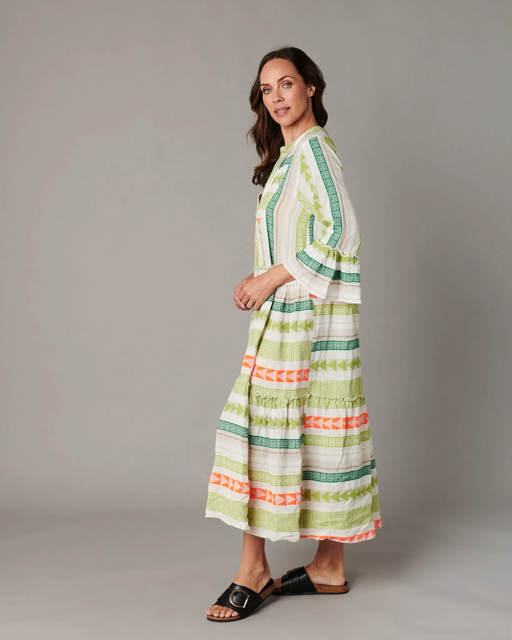 Neon Aztec Maxi Dress