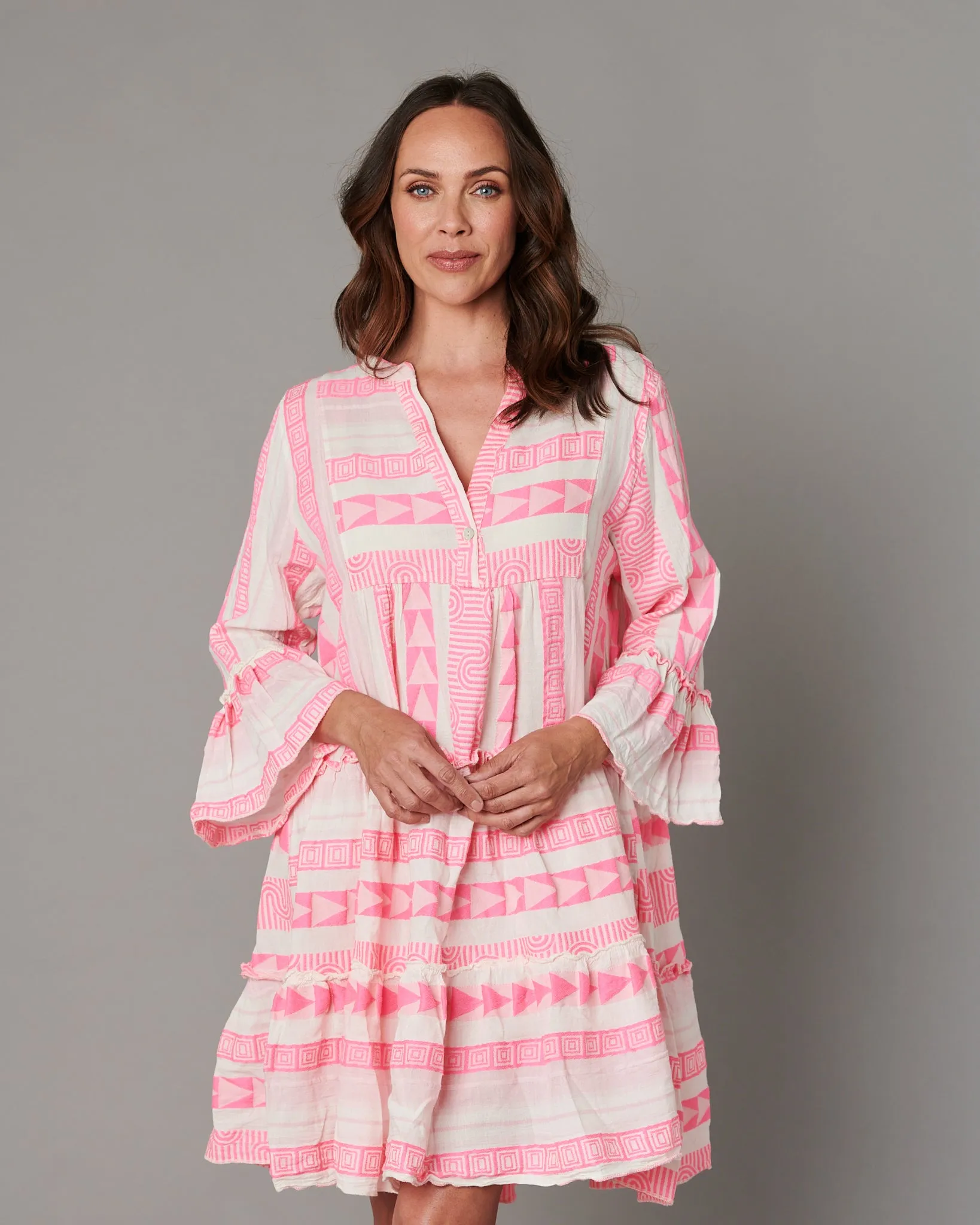 Neon Aztec Midi Dress