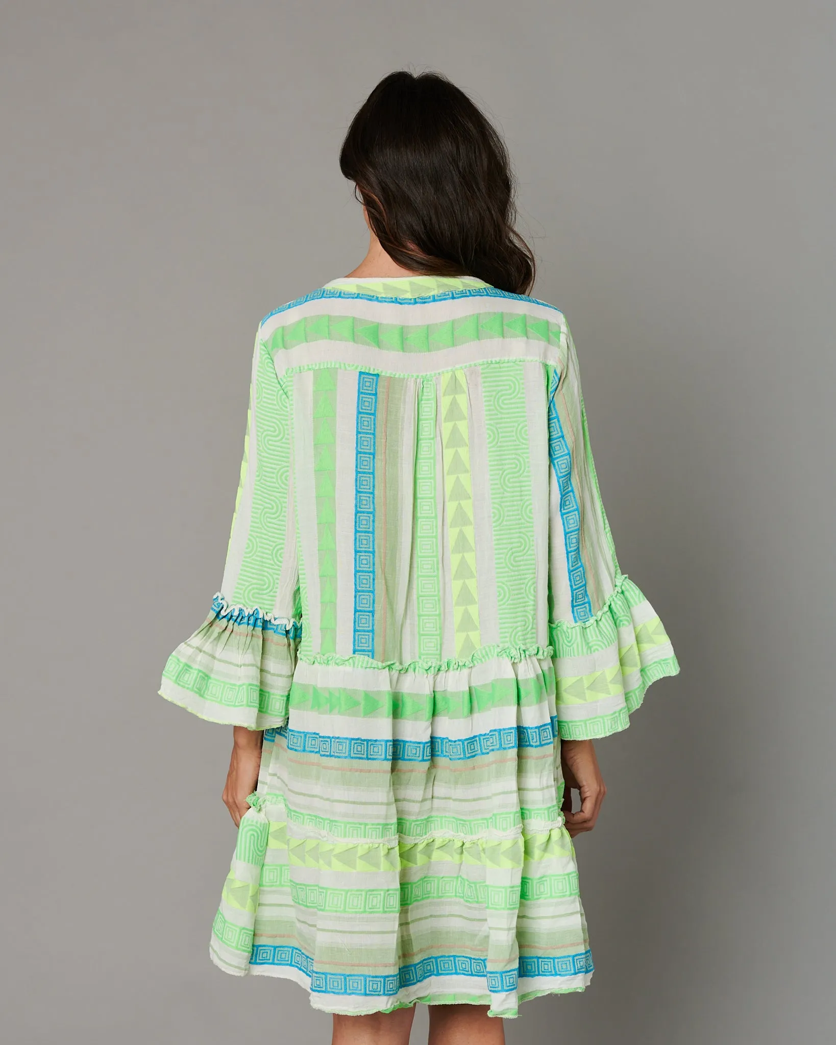 Neon Aztec Midi Dress