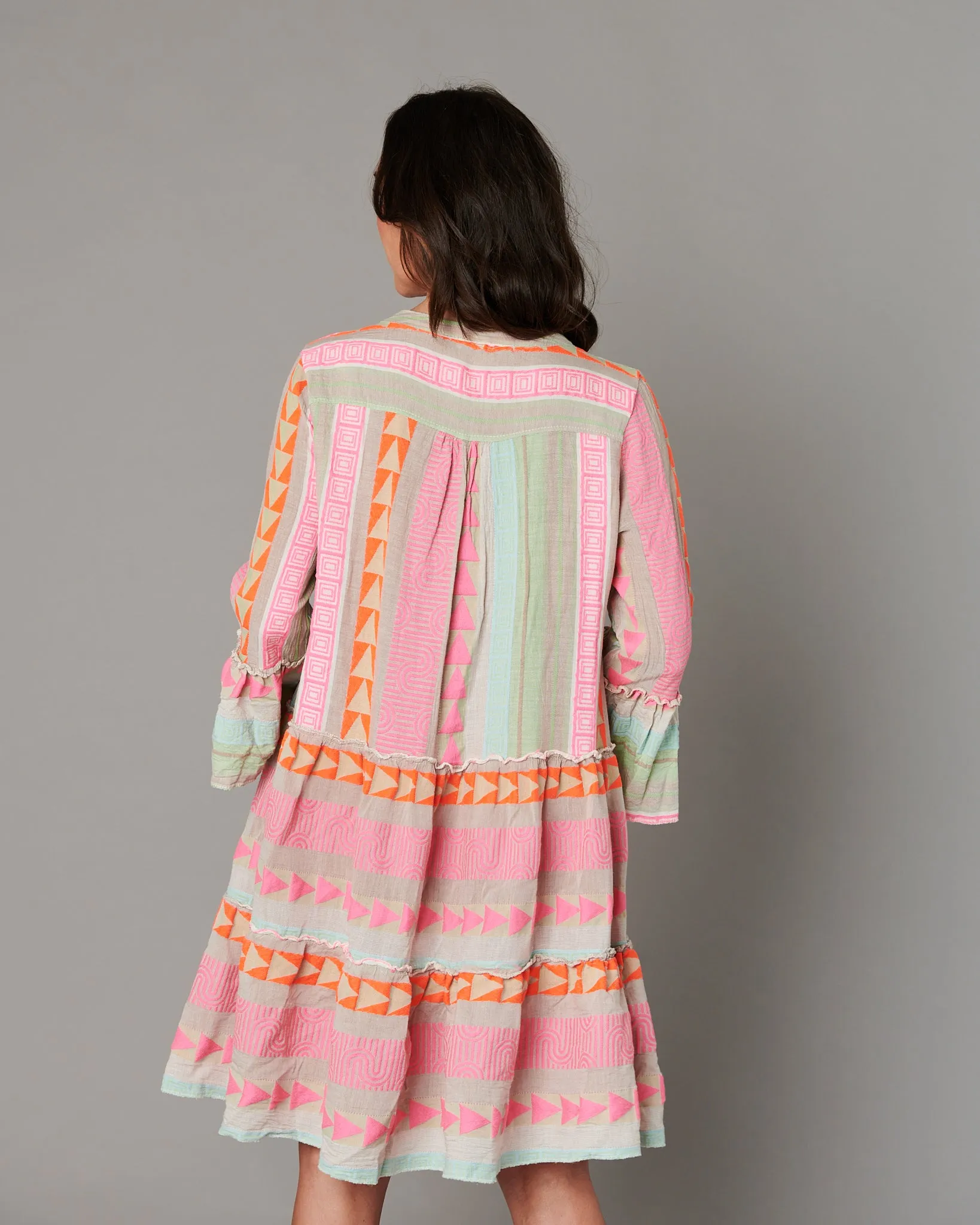 Neon Aztec Midi Dress
