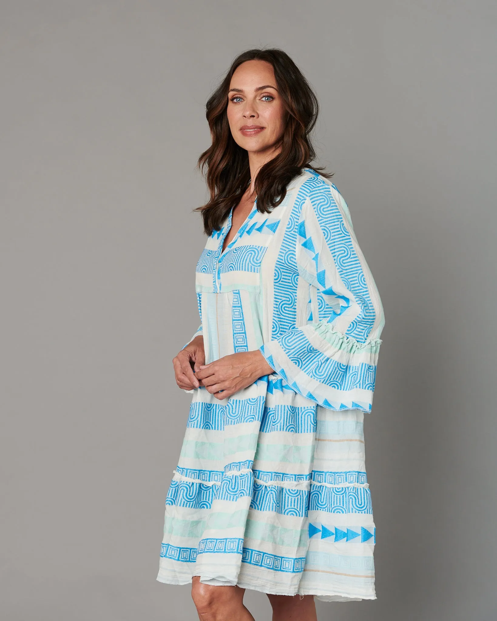 Neon Aztec Midi Dress