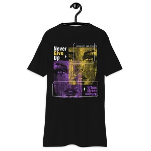 Never Give Up Men’s premium heavyweight tee
