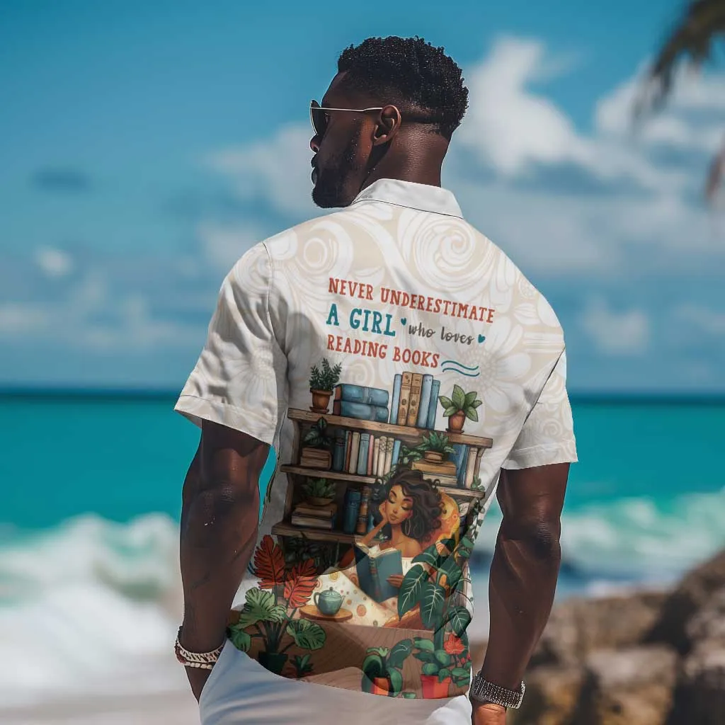 Never Underestimate A Girl Who Loves Reading Books Hawaiian Shirt African Book Lovers DT04