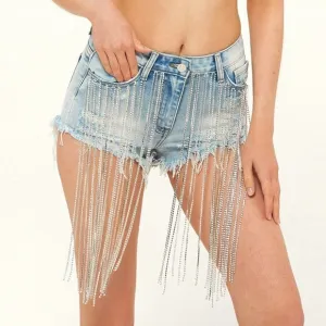 New Dallas Rhinestone Jeans Shorts