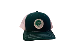 New York Jets Patch Trucker Cap - Forest/White