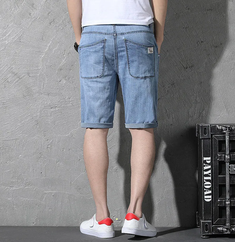 Newest Plus Size Summer Loose Mid Waist Men's Jean Shorts