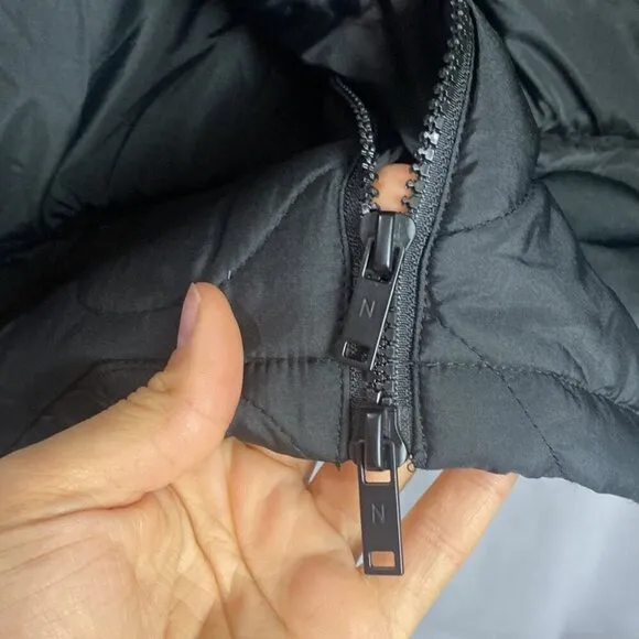 Noisy May Urban Quilted Sherpa Bomber Jacket Black - Size Large