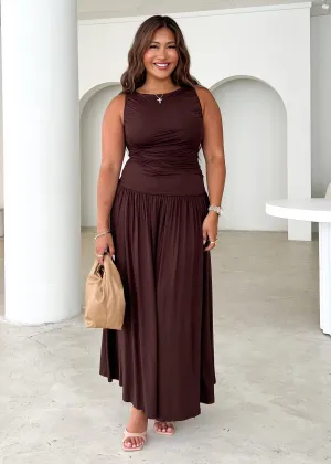 Nolana Maxi Dress - Chocolate