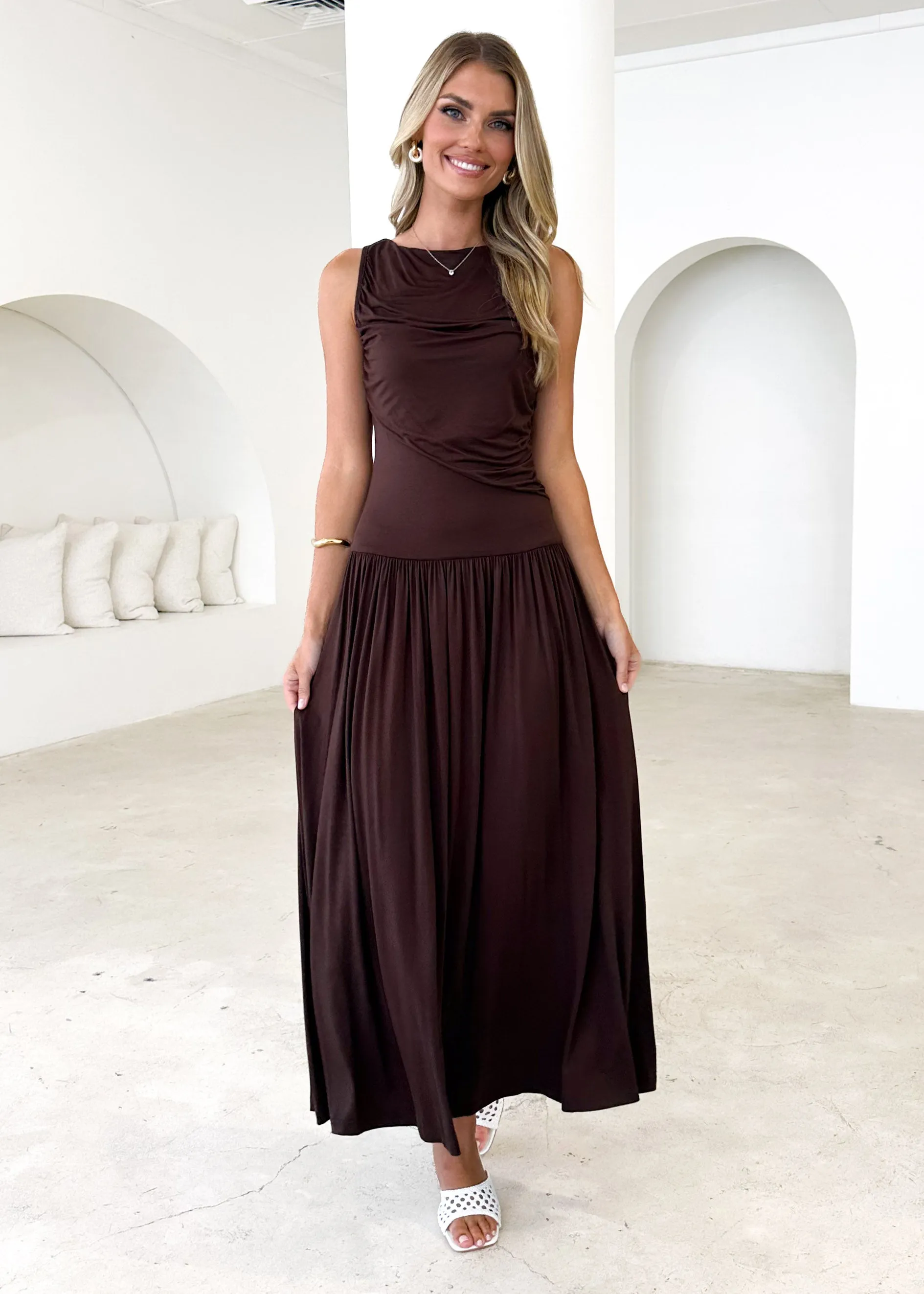 Nolana Maxi Dress - Chocolate
