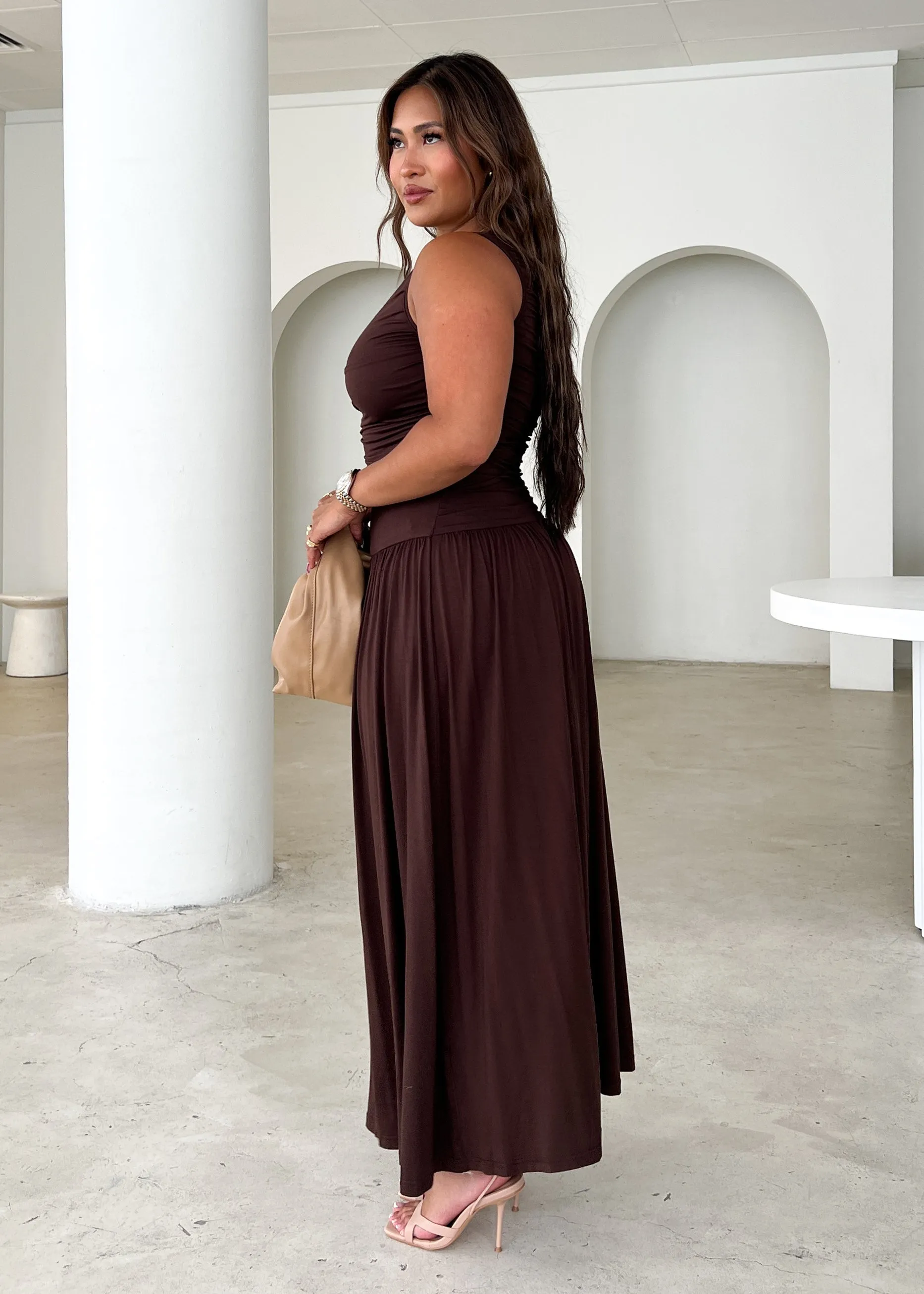Nolana Maxi Dress - Chocolate