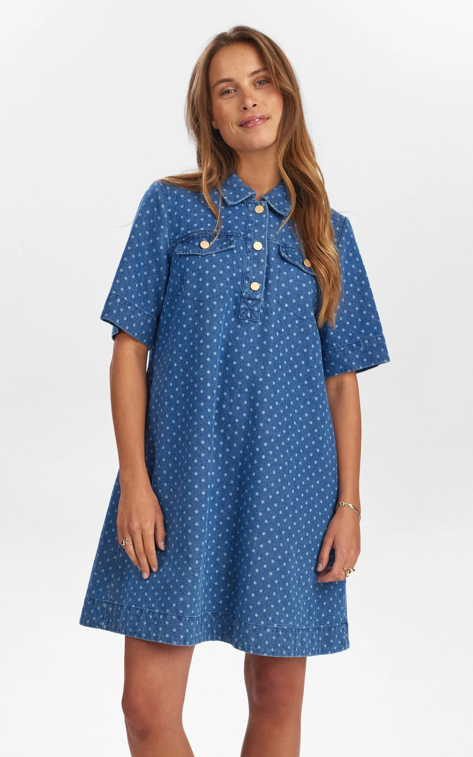 Nuhaddie Dress Medium Blue Denim