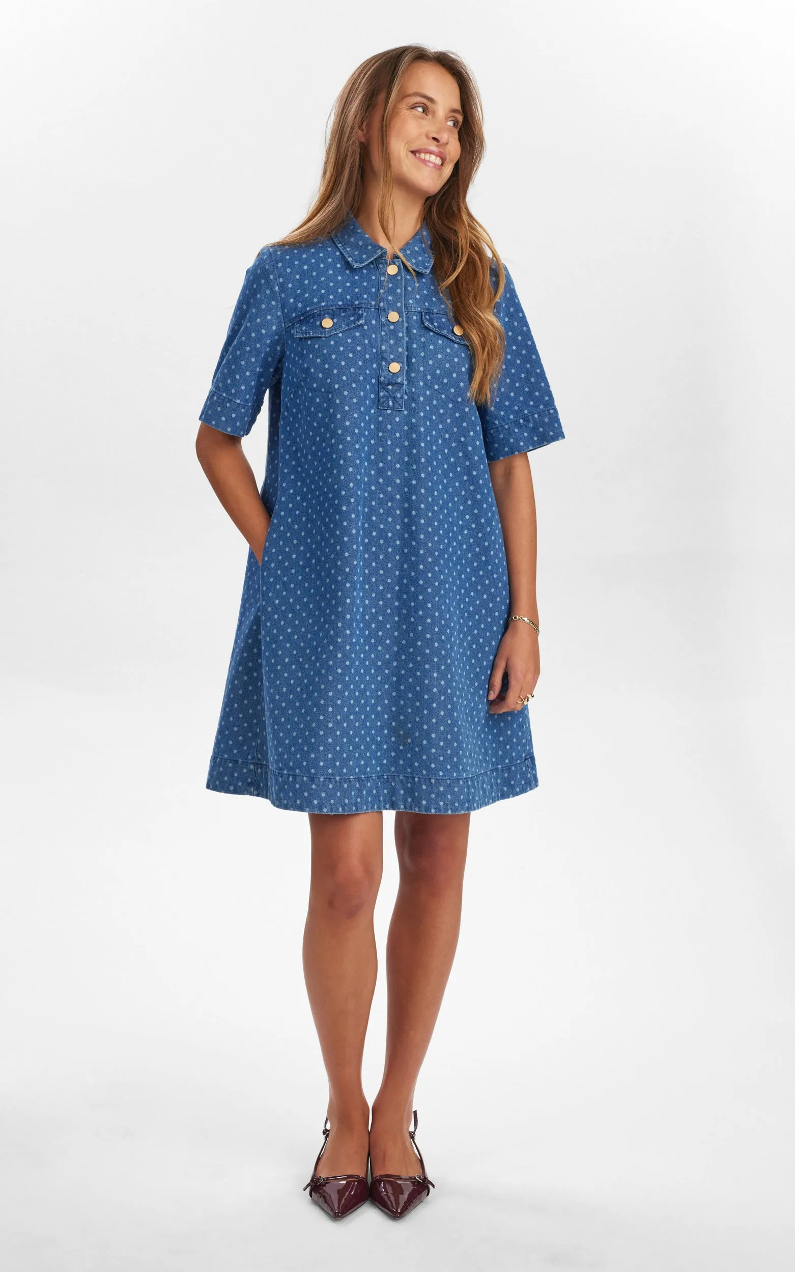 Nuhaddie Dress Medium Blue Denim
