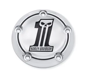 Number One Skull Timer Cover - Chrome