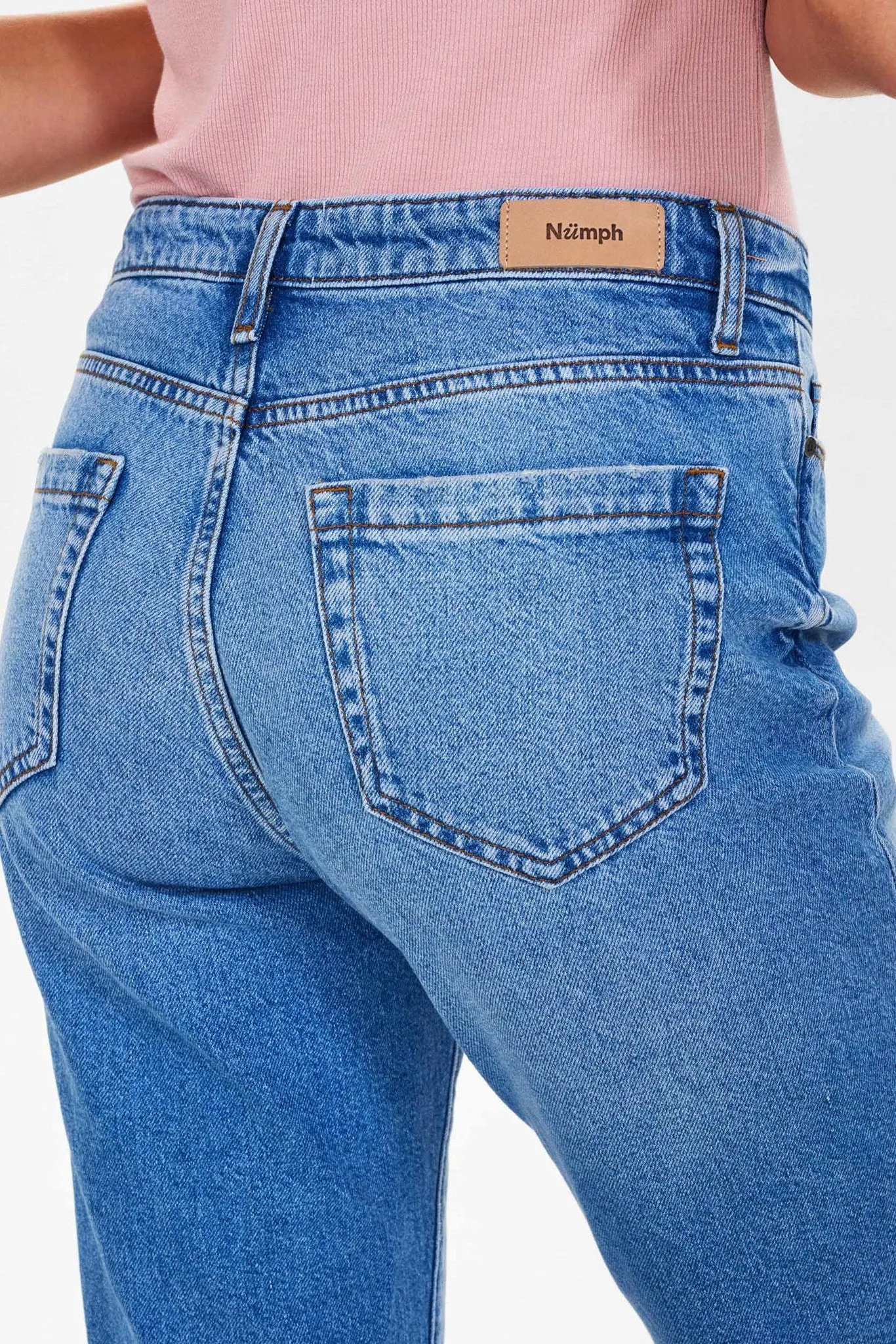 NUROCK MOM JEANS - Light Blue Denim