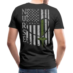 Nurse Flag Green Men's Premium T-Shirt