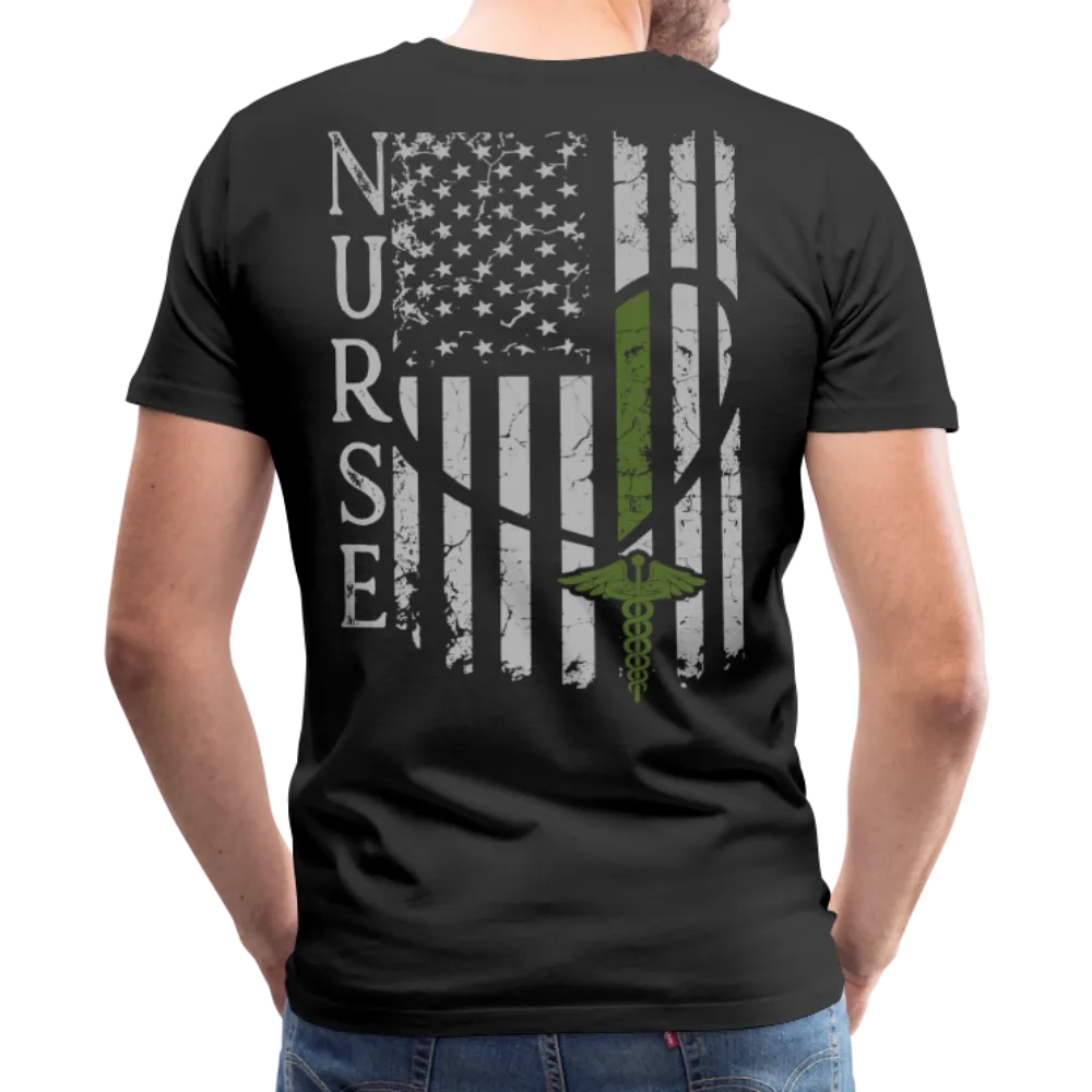Nurse Flag Green Men's Premium T-Shirt