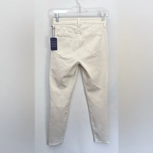 NWOT $245 L’AGENCE Made In USA MARGOT Jeans 27x 26” Crop Ankle Stretch White