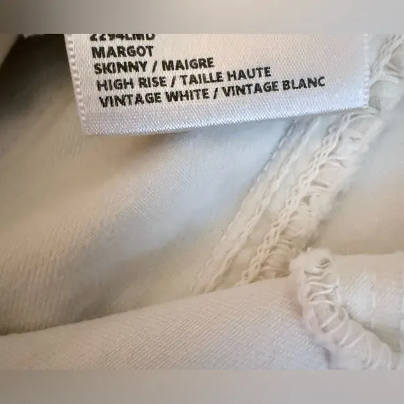 NWOT $245 L’AGENCE Made In USA MARGOT Jeans 27x 26” Crop Ankle Stretch White