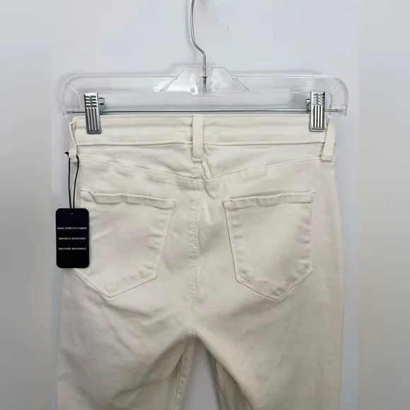 NWOT $245 L’AGENCE Made In USA MARGOT Jeans 27x 26” Crop Ankle Stretch White